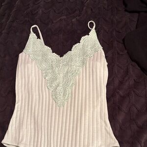 Elegant Lace Trimmed Women's Top